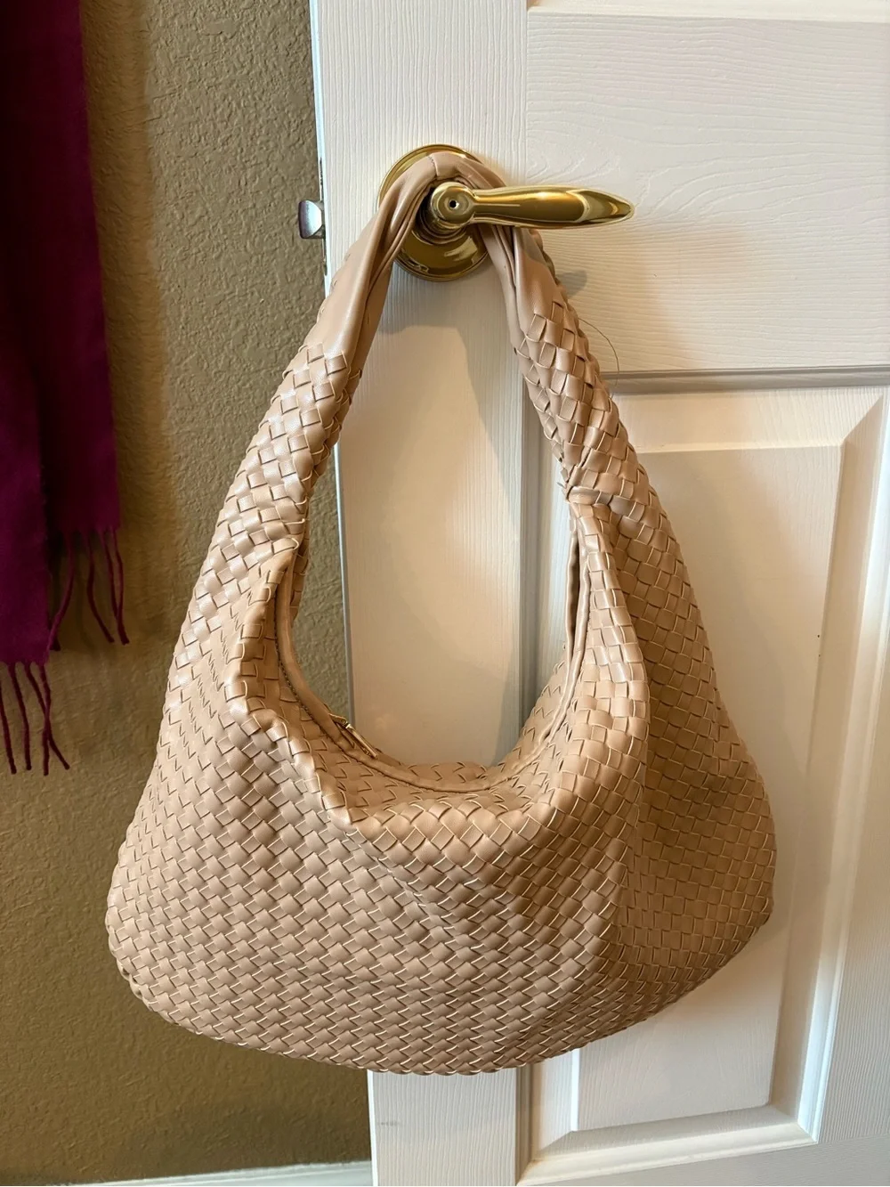 Urban Outfitters Neutral Beige Woven Hobo Bag